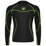 Mens Compression Armour Base Layer Top Long Sleeve Thermal Gym Sports Shirt - Skills Outfit Pty Ltd