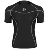 Mens Compression Base Layer Armour Top Short Sleeve Gym Fit Sports Shirt - Skills Outfit Pty Ltd