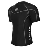 Men's Black / Grey Compression Base Layer Short sleeve shirt