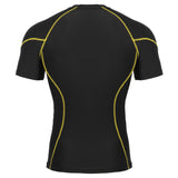 Men's Black / Fluro Compression Base Layer Short sleeve shirt and shorts Set - Skills Outfit Pty Ltd