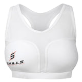 Women Chest Guard Front Closure Protection MMA Push Up Sports Bra Maxi White - Skills Outfit Pty Ltd