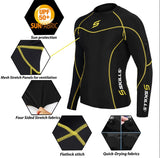 Mens Compression Base Layer Armour Shirt Long Sleeve Thermal Gym Fit Sports Top - Skills Outfit Pty Ltd